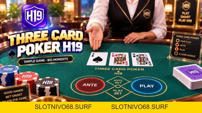 Three Card Poker H19 – Luật Chơi & Xếp Hạng Bài